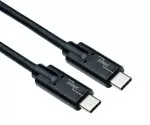 Kábel USB 3.2 typ C na zástrčku C, rýchlosť nabíjania do 20 GBit/s a 100 W (20 V/5 A), čierny, 0,50 m, polybag